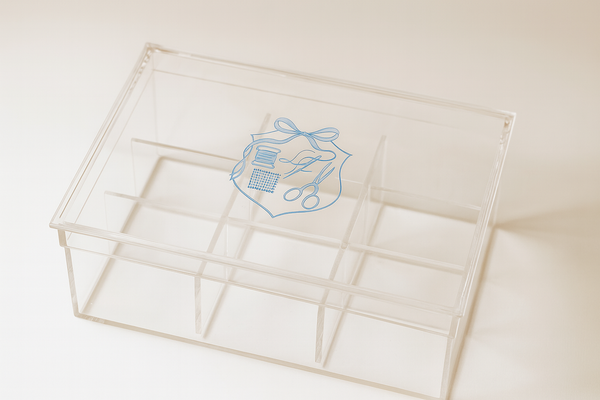 Acrylic Essentials Storage Box - Pink