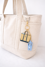 Canvas Tote Needlepoint Scissors Keychain Set
