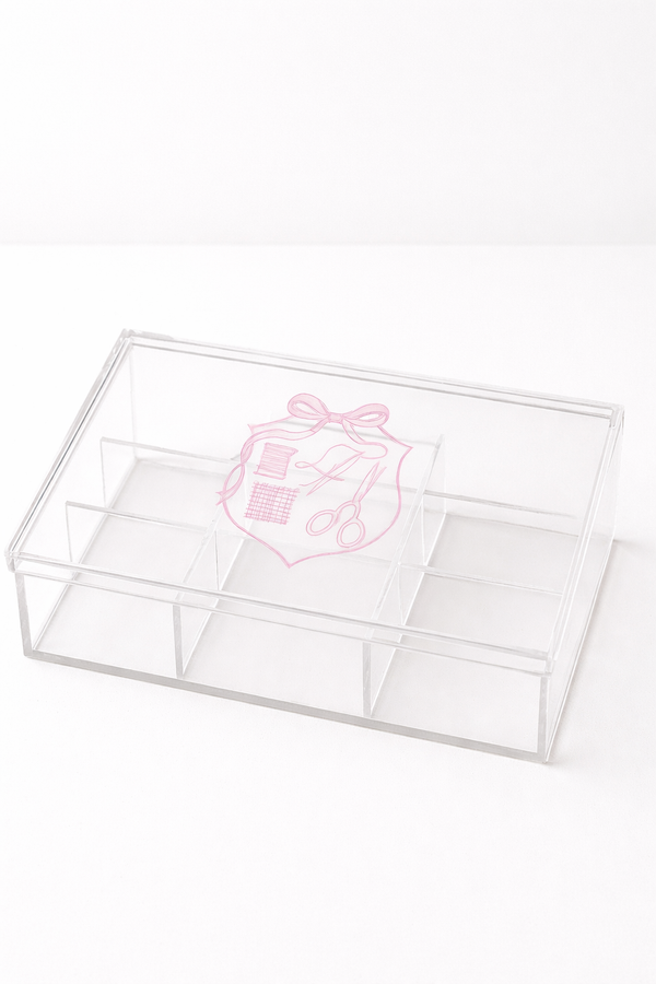 Acrylic Essentials Storage Box - Pink