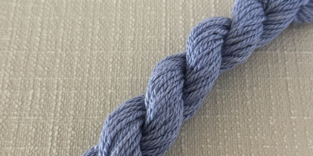 Hydrangea variegated Dinky Dyes Jumbuck thread from The Stitch Ladi
