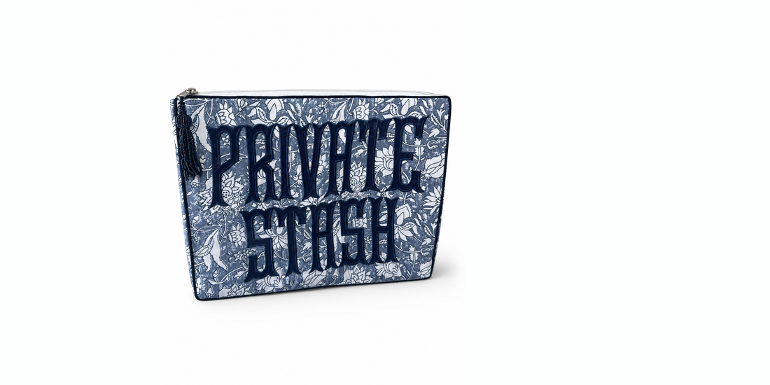 The Private Stash needlepoint project bag