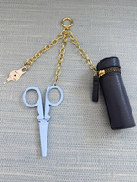 Powder Blue Needlepoint Travel Chain