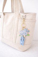 Hydrangea Needlepoint Scissors Keychain Set