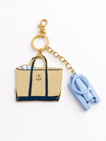 Canvas Tote Needlepoint Scissors Keychain Set