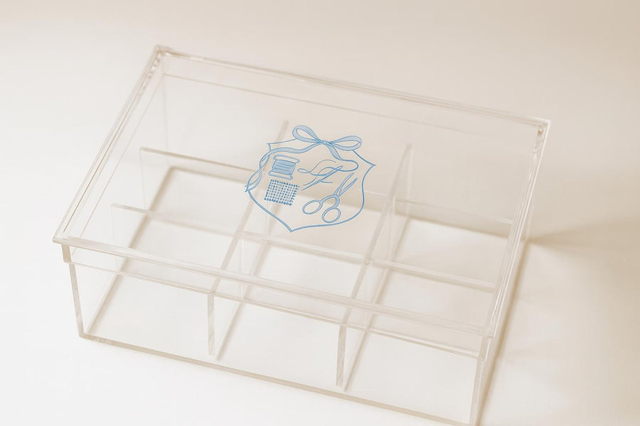 Acrylic Essentials Storage Box - Blue